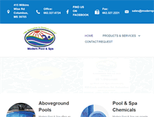Tablet Screenshot of modernpool.com